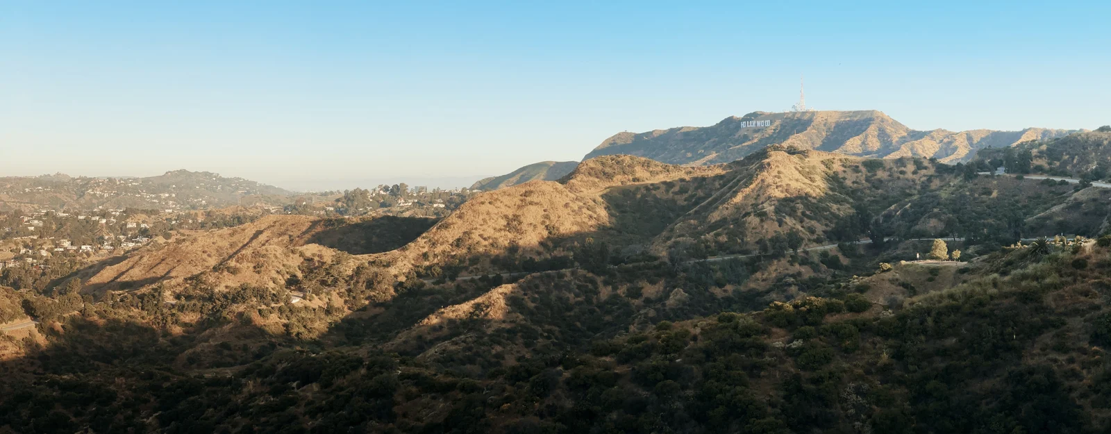 Sunlight across the Hollywood Hills