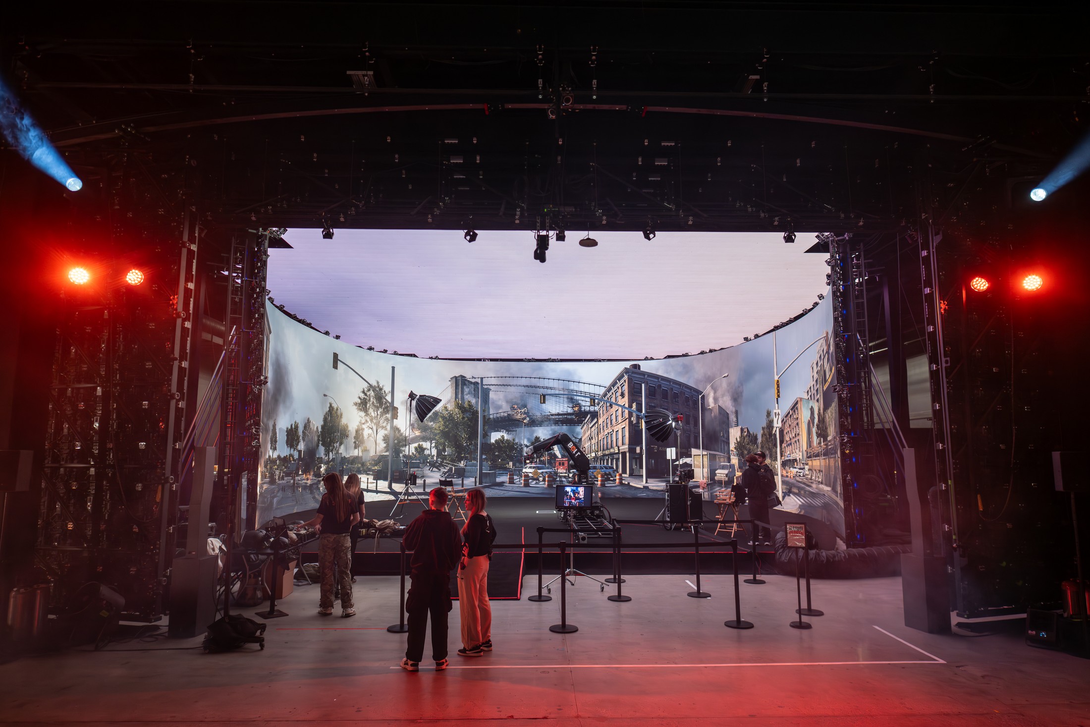 The 28K XR Gamescape LED stage at the Battlefield reveal event